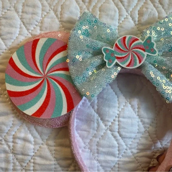 Peppermint Candy Mickey Minnie Ears Headband - Picture 3 of 3